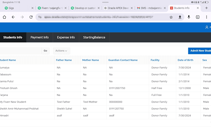 Gig Preview - Develop oracle database and design apex application