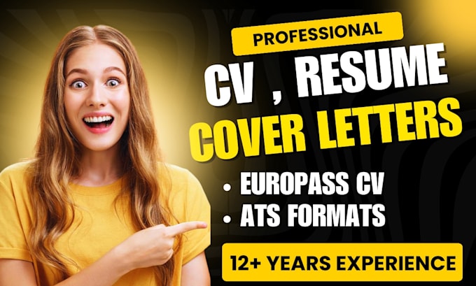 Gig Preview - Create and update professional CV resume in europe ats