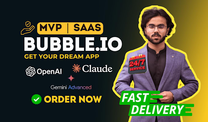 Gig Preview - Develop bubble website, bubble mvp, bubble saas, bubble app