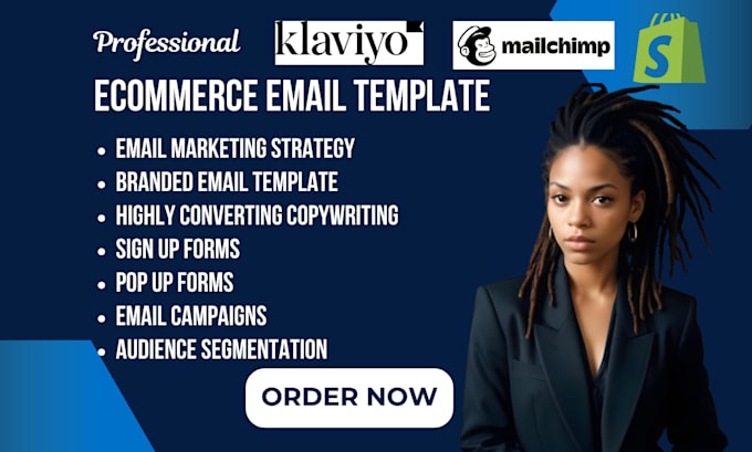 Gig Preview - Design ecommerce email campaign on mailchimp and klaviyo,editable email template