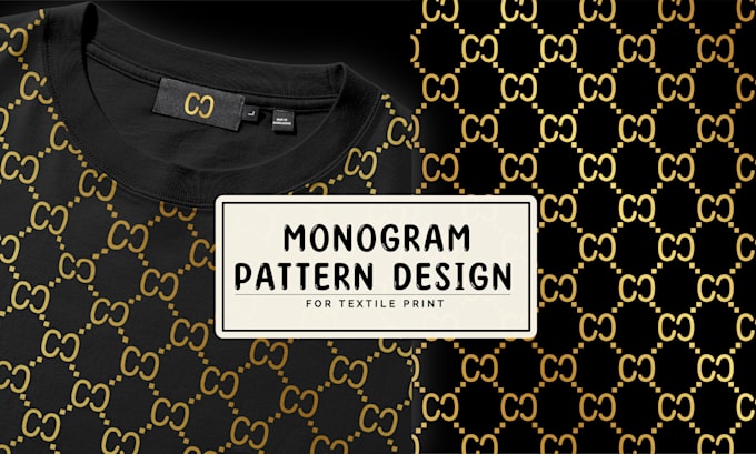 Bestseller - design seamless monogram patterns for textile printing