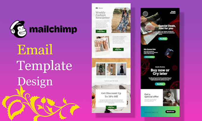 Gig Preview - Create a professional mailchimp email template for you in just 6 hours