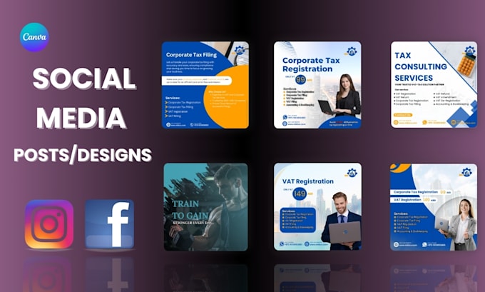 Gig Preview - Do custom canva designs for your social media posts and ads