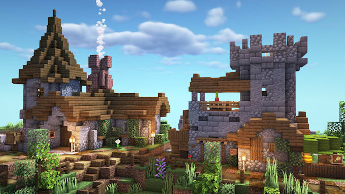 Gig Preview - Build anything you want in minecraft build minecraft castle, villages, base, hub