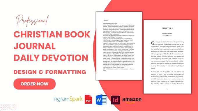 Gig Preview - Design, format christian book, prayer book, daily devotional journal paperback