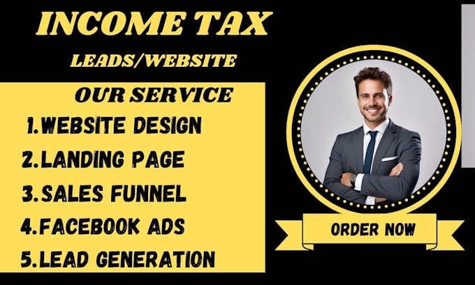 Gig Preview - Generate income tax leads tax website finance website income tax