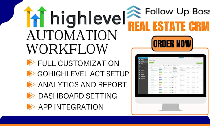 Gig Preview - Setup real estate crm automation workflow email marketing zapier integration ghl