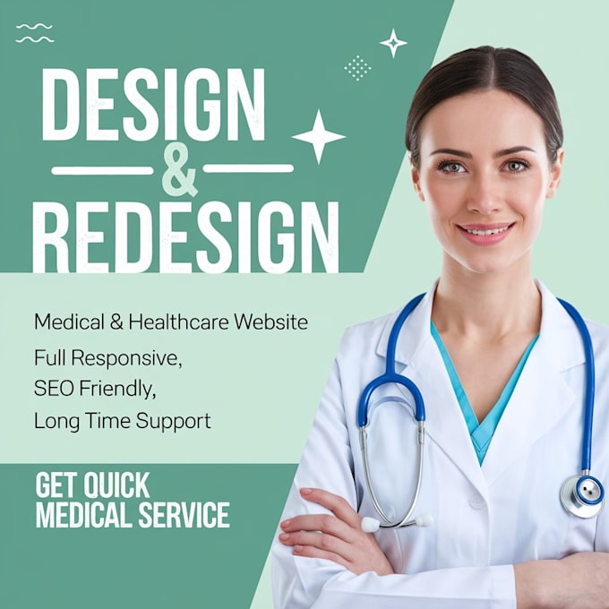 Gig Preview - Design a medical healthcare and homecare website for your business