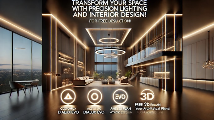 Gig Preview - Do 3d lighting design interior design using dialux evo and autocad architecture