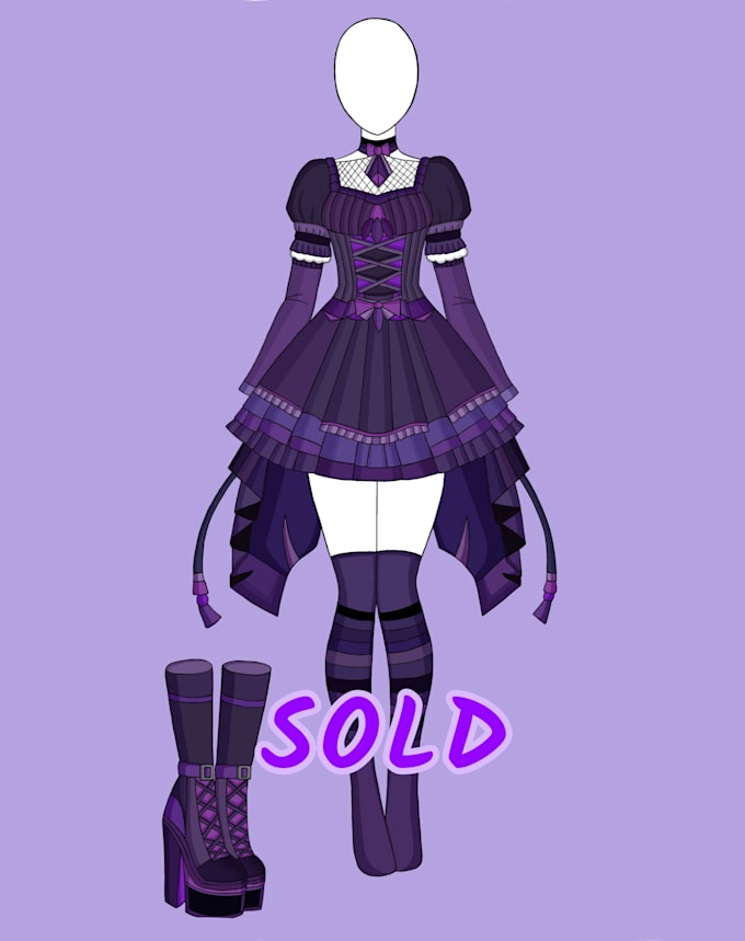 Gig Preview - Sell adoptable drawings of clothing designs