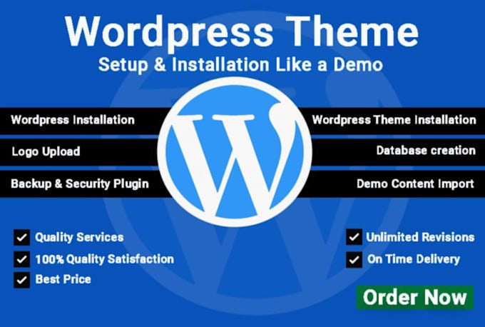 Gig Preview - Install a new theme to your wordpress website