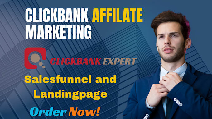 Gig Preview - Build clickbank affiliate marketing sales funnel and landing page website on ion