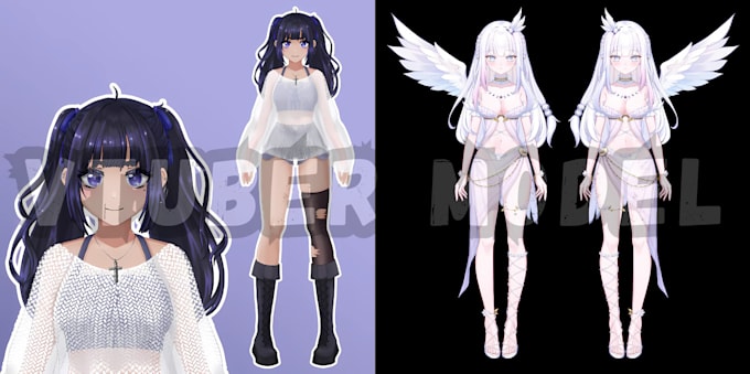 Gig Preview - Vtuber commission live2d 3d vtuber model rig vrchat anime vseeface dakimakura