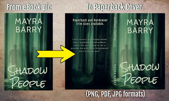 Gig Preview - Convert your kindle or ebook cover to a KDP paperback cover