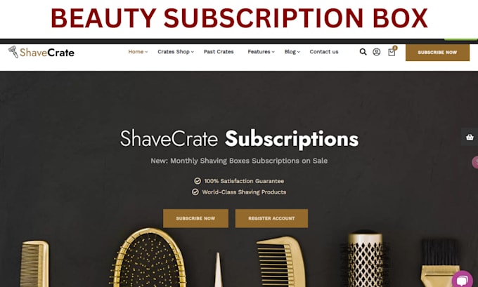 Gig Preview - Create beauty box subscription box shopify ecommerce website