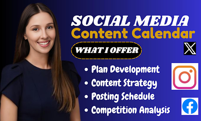 Gig Preview - Create social media marketing content calendar in korean and spanish