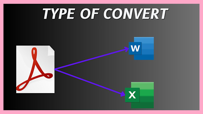 Gig Preview - Convert PDF to excel and word to excel