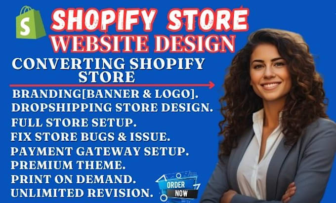 Gig Preview - Redesign shopify website design shopify website redesign shopify store design