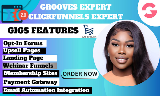 Gig Preview - Create groove funnels, groovepages, groovekart, click funnels 2 0 landing page