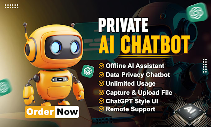 Gig Preview - Setup a private, offline ai chatbot on your PC for ultimate data security