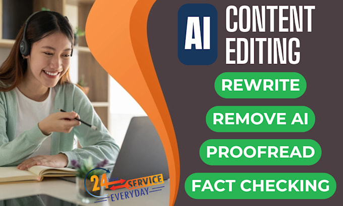 Gig Preview - Humanize ai content, rewrite, proofread, paraphrase, humanize chatgpt content