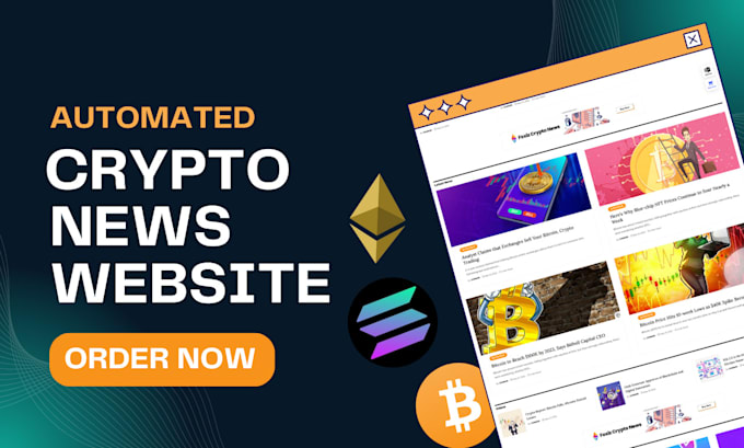 Gig Preview - Create a passive income automated crypto news website and bitcoin autoblog