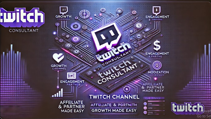 Gig Preview - Be your twitch channel consultant to reach affiliate partner