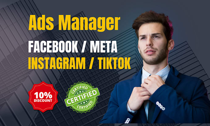 Gig Preview - Setup and manage converting meta facebook instagram tiktok ads campaign