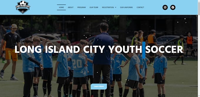 Gig Preview - Build a soccer academy website, football academy website, soccer website