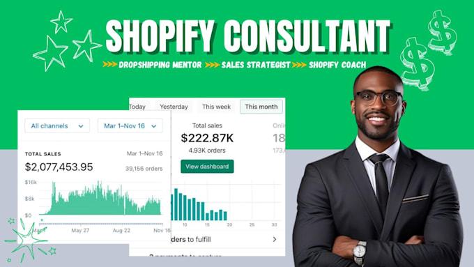 Gig Preview - Be your shopify sales coach and consultant dropshipping mentor sales strategist