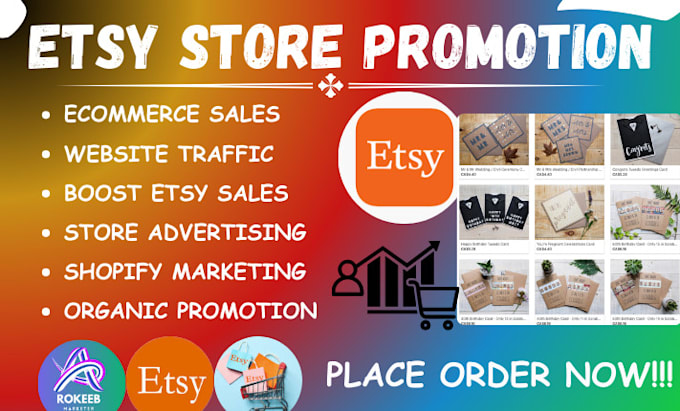 Gig Preview - Boost etsy store traffic and sales, organic etsy promotion, shopify marketing