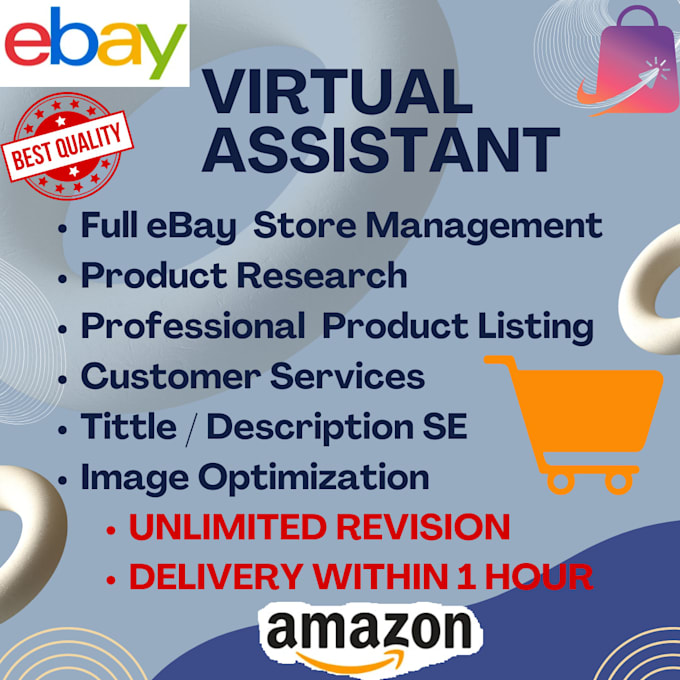 Gig Preview - Be your ebay virtual assistant, full ebay store management