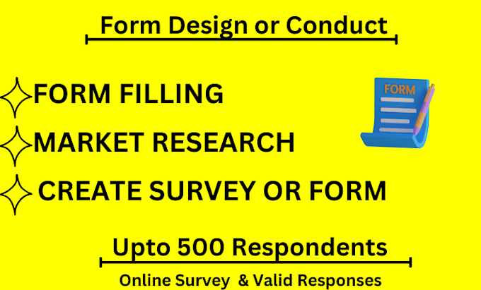 Gig Preview - Get 500 respondents to fill online survey google forms jotform type form