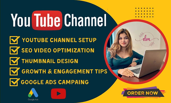 Gig Preview - Set up and grow your youtube channel with expert marketing strategies