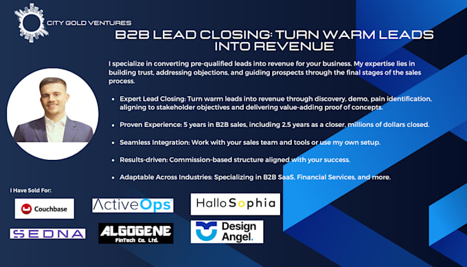 Gig Preview - Close warm leads for b2b companies