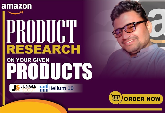 Gig Preview - Run helium10 for amazon product research on your given products