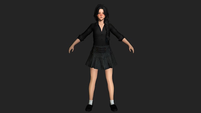 Gig Preview - Model for ue5, create 3d character and game assets,do complex rig, idles animate