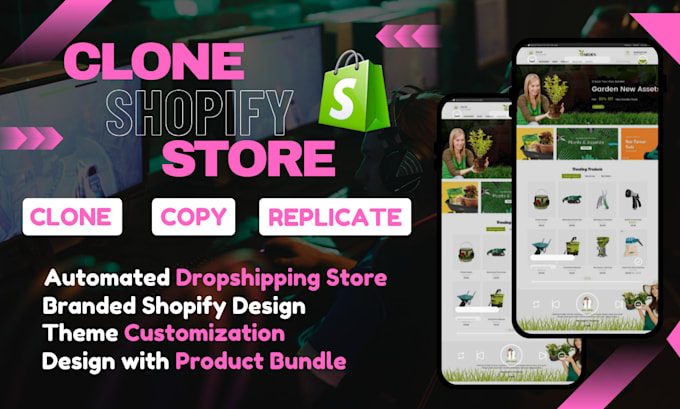 Gig Preview - Clone automated shopify store, copy duplicate brand shopify website replicate