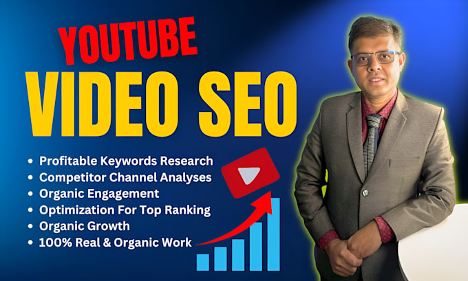 Gig Preview - Be your youtube channel SEO manager for ranking your video growth