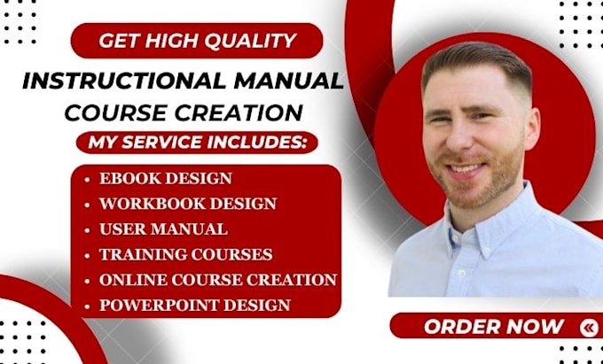 Gig Preview - Create instructional training manual online course workbook powerpoint slides