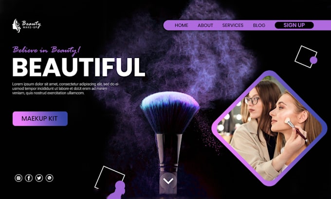 Gig Preview - Create a professional and stunning salon website for your beauty business