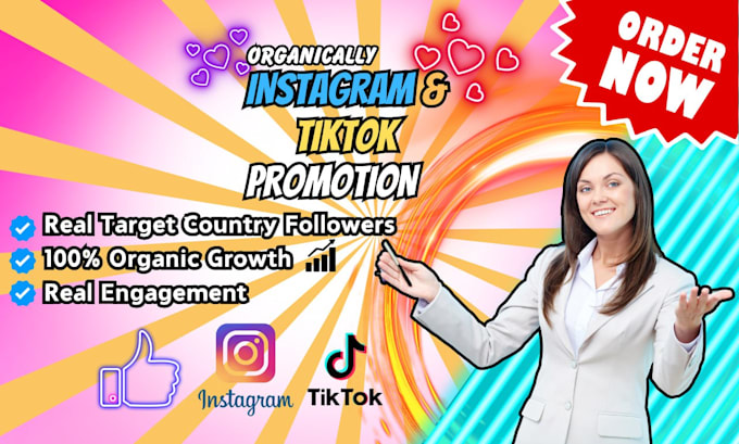 Gig Preview - Professionally promote and grow your instagram and tiktok account