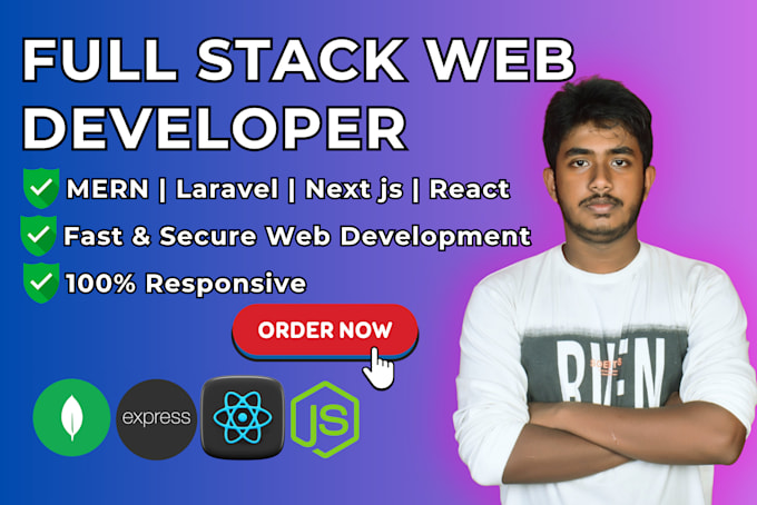 Gig Preview - Develop a mern full stack web development website