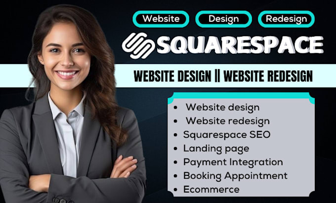 Gig Preview - Develop squarespace website design or redesign ecommerce website online store