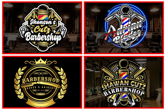 Gig Preview - Custom barber, barbershop and beauty salon logo