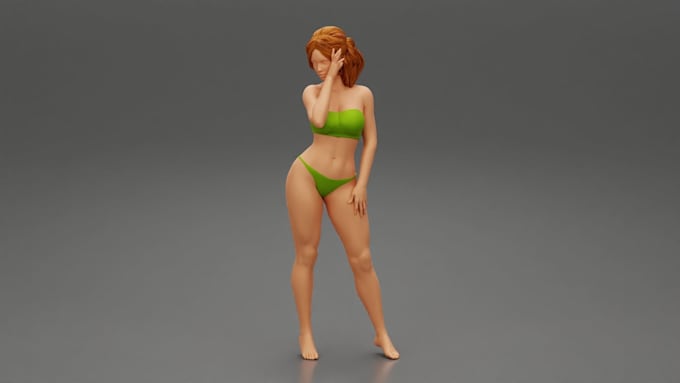 Gig Preview - Model 3d nsfw character, anime manga nsfw, 3d erotic adult character,rig for ue5