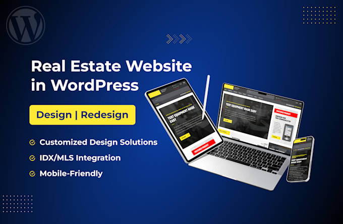 Gig Preview - Design your real estate website in wordpress