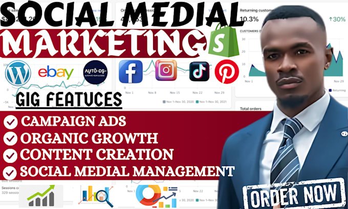 Gig Preview - Be your social media marketing manager and content creator