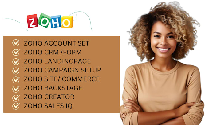 Gig Preview - Zoho sites, zoho landing page, zoho commerce, zoho backstage