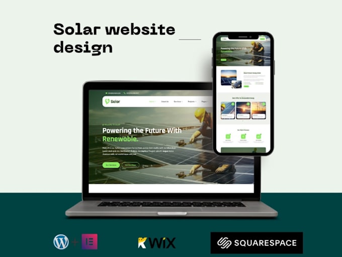 Gig Preview - Create and design secure solar website, solar installation service website